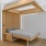 Bedroom with pullout bed and wood headboard