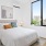 Spacious bedroom with great views and wood floors