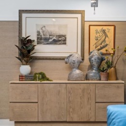 Residents love the stylish decor and welcoming vibe at The Heron art on a wall