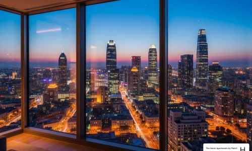 Stunning city view from a luxury apartment - apartments with city views