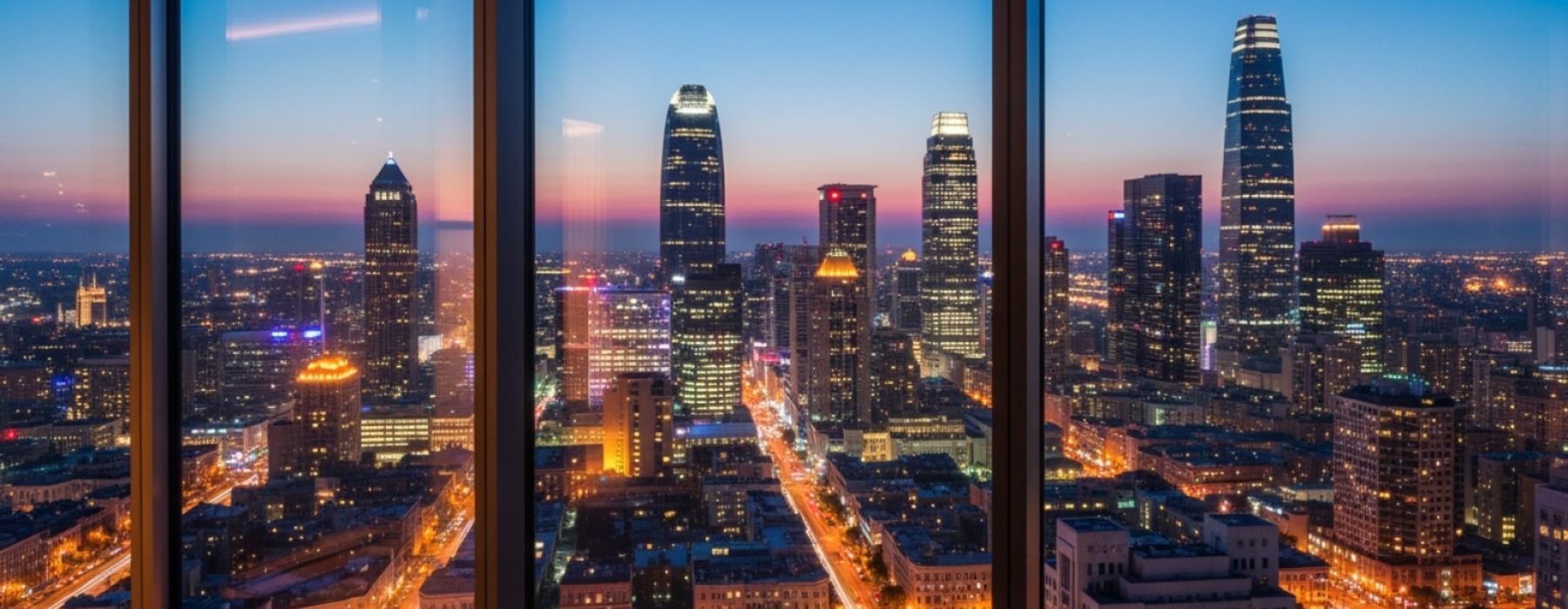 Stunning city view from a luxury apartment - apartments with city views