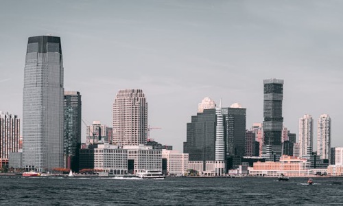 Edgewater waterfront dining Hudson River Manhattan skyline sunset - Edgewater waterfront dining
